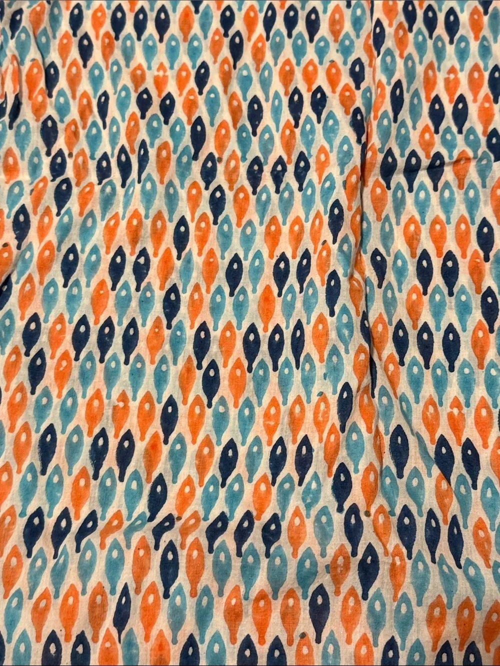 Roberta Roller Rabbit Coral & Teal Printed Long Sleeve Dress Girls size 10